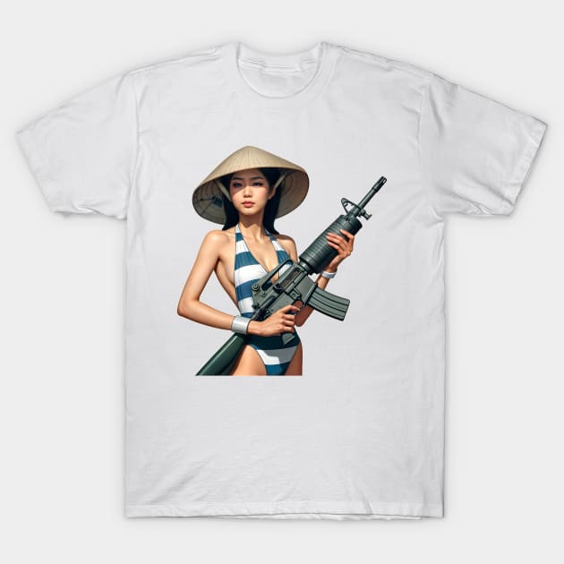 Pinup Girl T-Shirt by Rawlifegraphic